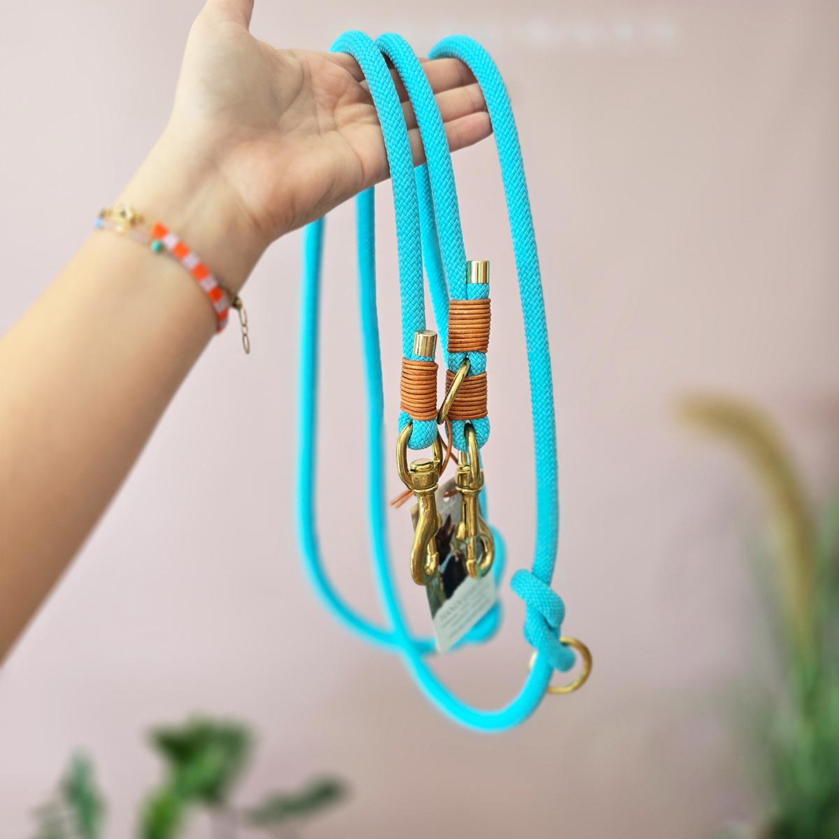 Kaugummiblau Tauleine 2,3m (große Karabiner)