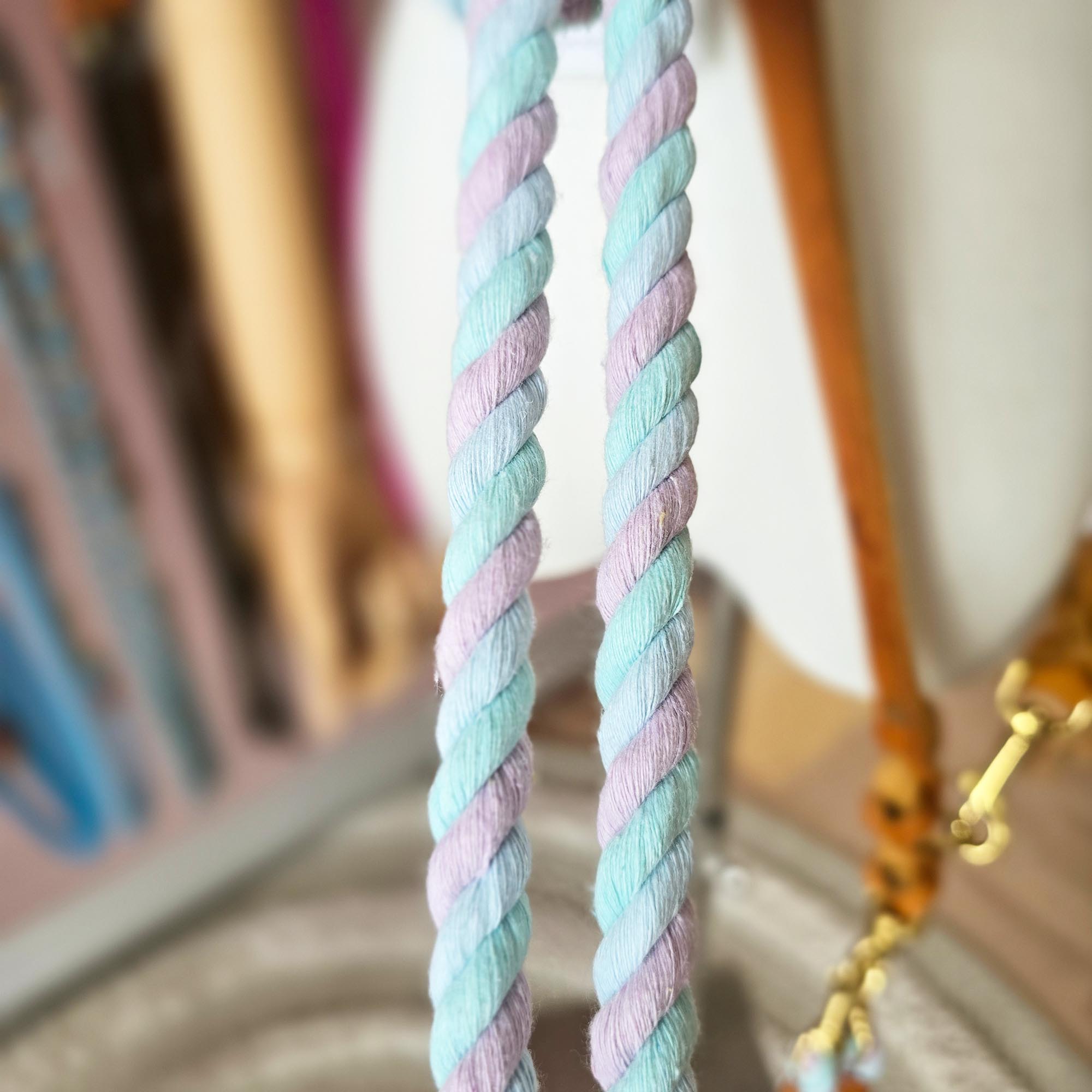 Baumwoll Koppelleine Pastell Mix (mittlere Karabiner) + Tauzergel Gratis