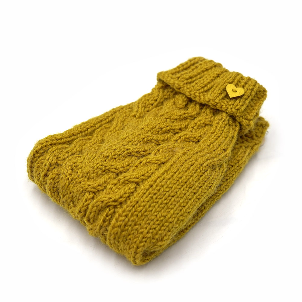 Pullover 35cm Curry (lang gestrickten Bauch)