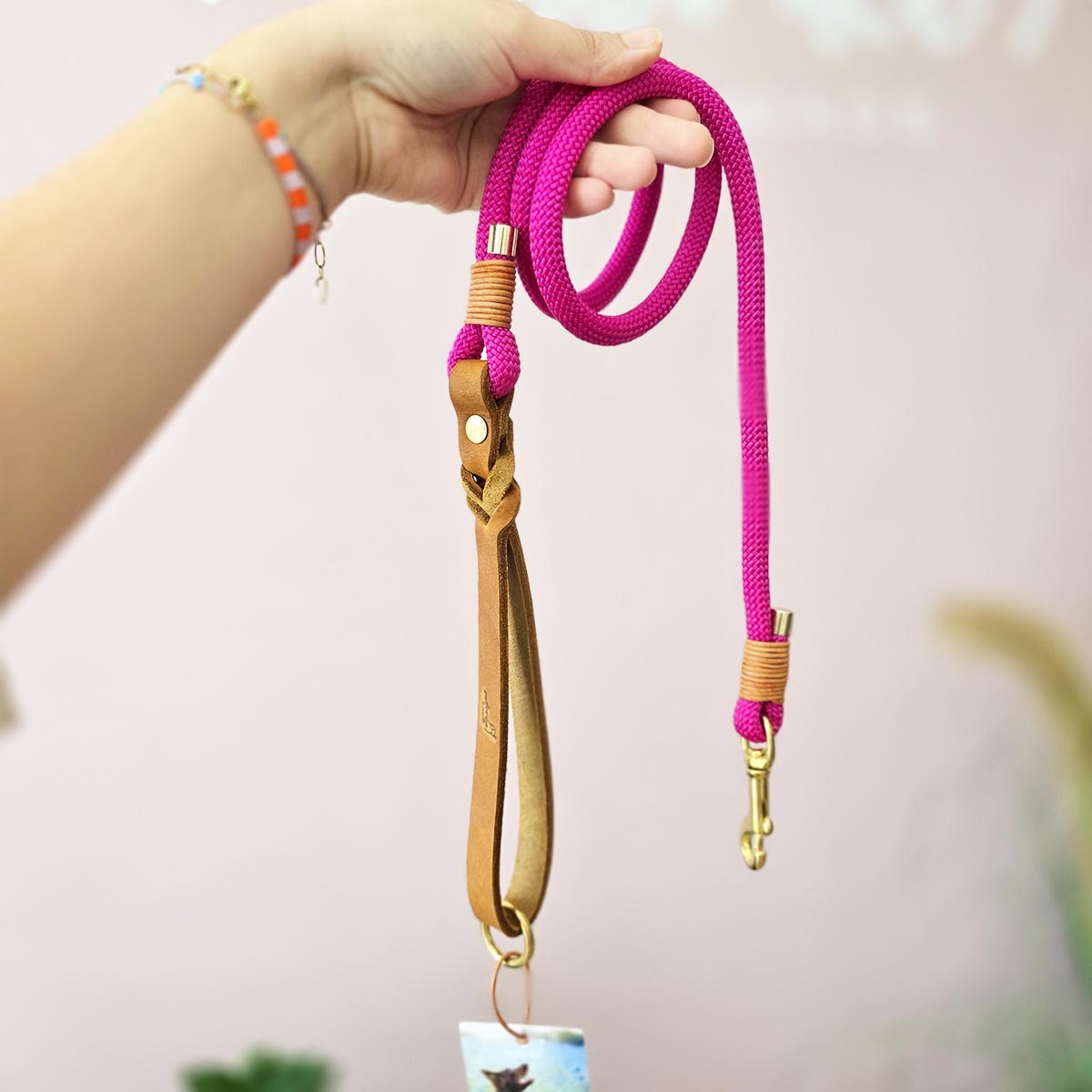 Fuchsia Kurzführer 1,3m (kleine Karabiner)