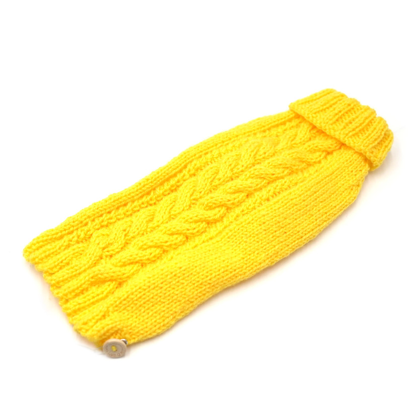 Pullover 30 cm Sonnengelb (lang gestrickten Bauch)