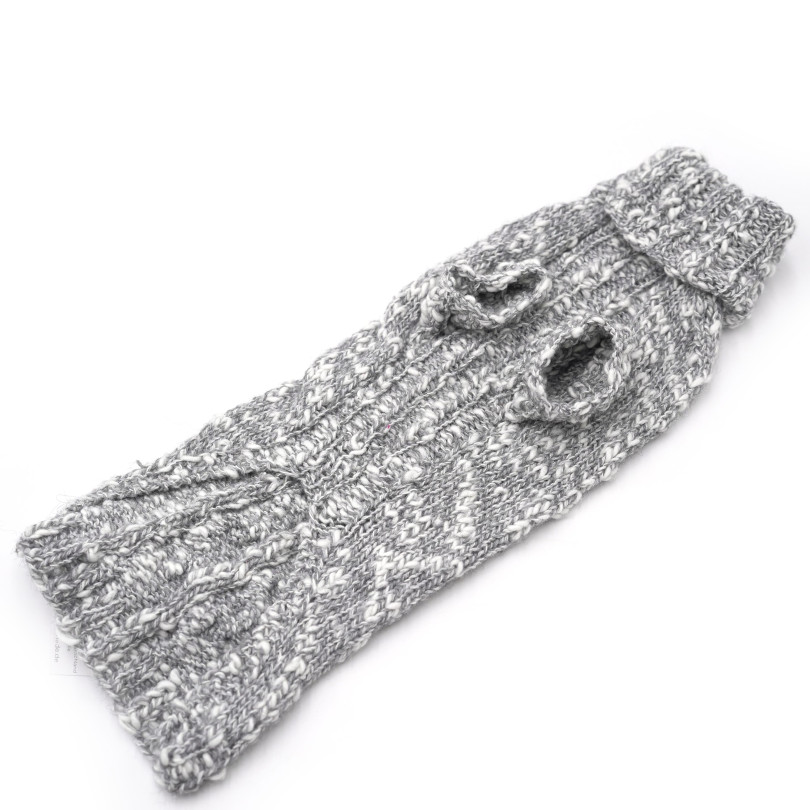 Pullover 38cm Grau x Weiß