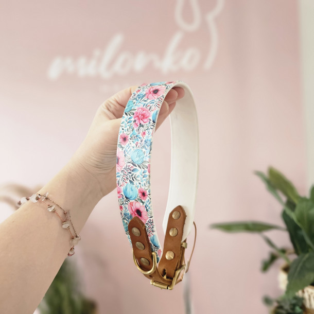 "Blue Rosalie" Biothanehalsband HU35-43cm