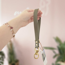 Koppellhandschlaufe Biothane Olive (großer Wirbel)